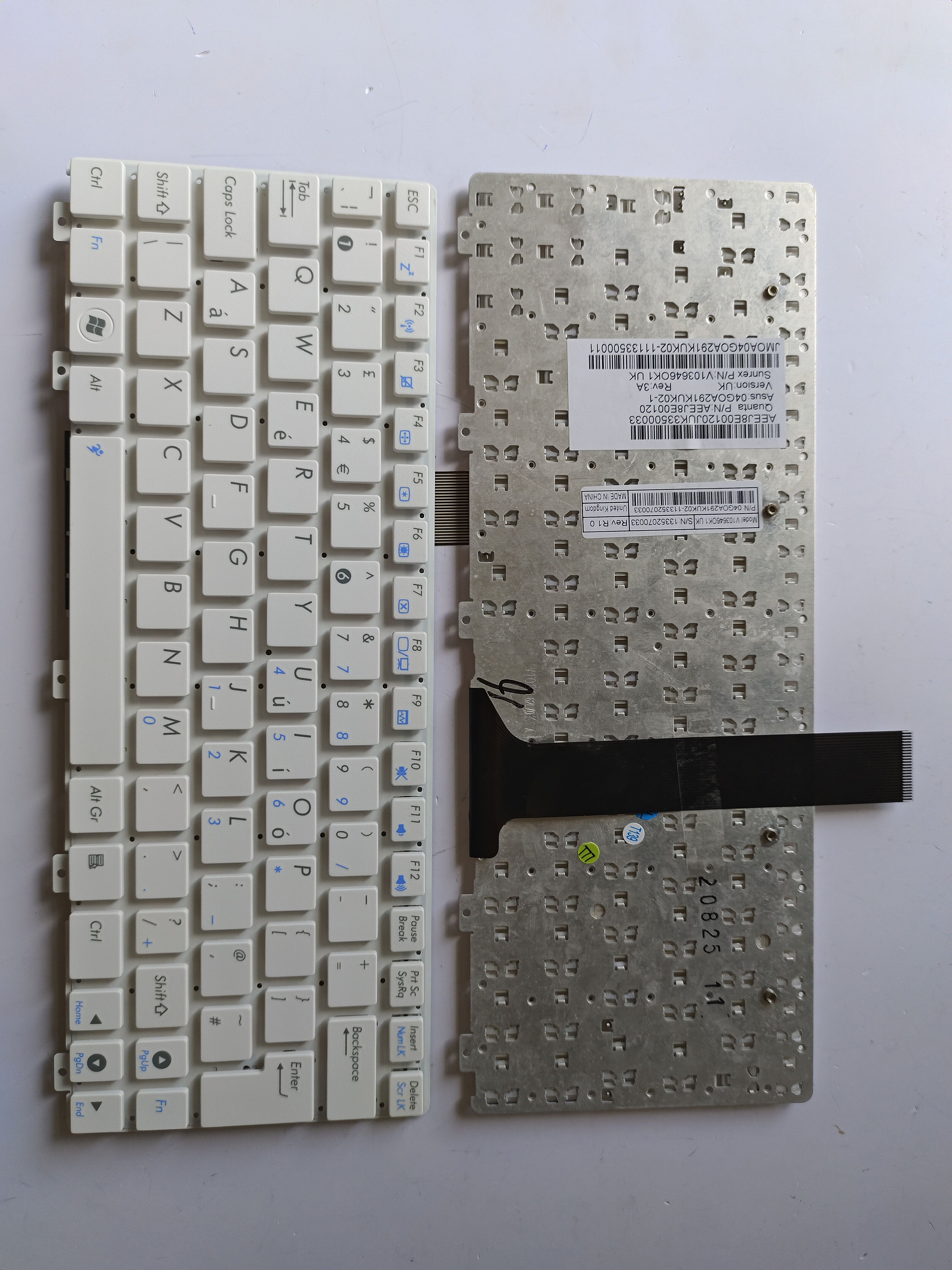 Picture of New Replacement Laptop Keyboard For ASUS 1015/1025/X101 WHITE UK Layout